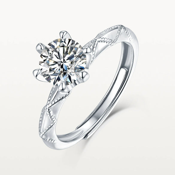 Wholesale Minimalist Sweet Style S925 Silver Ring With Labgrown Diamond And 18K Gold Design