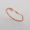 Wholesale Minimalist Titanium Steel Drop Shape Diamond Ring With Electroplating For Female