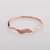 Wholesale Minimalist Titanium Steel Drop Shape Diamond Ring With Electroplating For Female