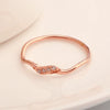 Wholesale Minimalist Titanium Steel Drop Shape Diamond Ring With Electroplating For Female