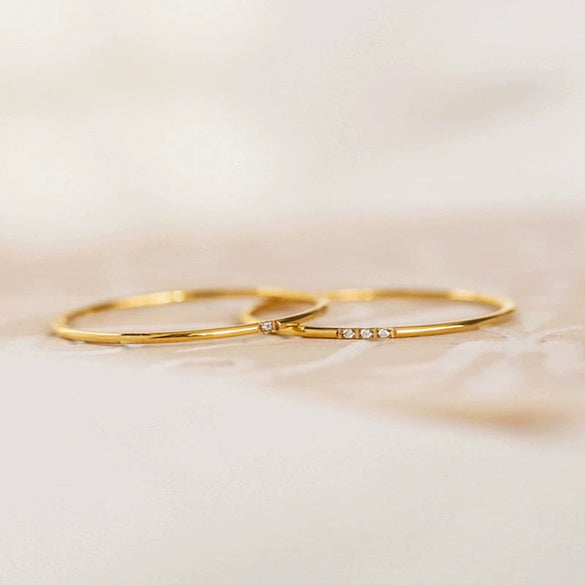 Wholesale Minimalist Titanium Steel Ring With Diamond For Women Cool Niche Design Geometric Electroplated Index Finger Tail Ring Fashion Internet Trendy Jewelry