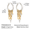 Wholesale Minimalist Twotone Stainless Steel Tassel Earrings With Pvd Furnace Vacuum Real Gold Plating For Women
