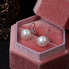 Wholesale Minimalist Unisex Steamed Bun Round Natural Freshwater Pearl S925 Silver Painless Ear Clip With Silicone Ear Buckle