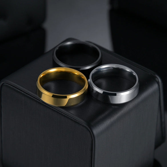 Wholesale Minimalist Ushape Stainless Steel Unisex Ring With Electroplating Treatment