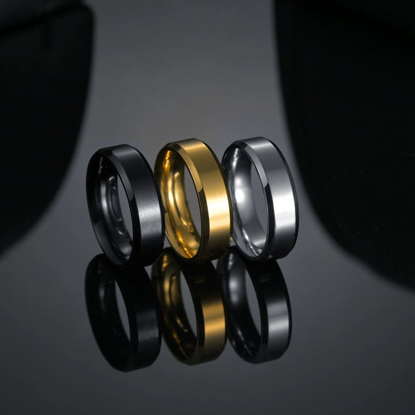 Wholesale Minimalist Ushape Stainless Steel Unisex Ring With Electroplating Treatment