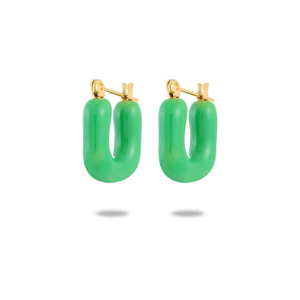 Wholesale Minimalist Ushaped Electroplated Stainless Steel Earrings For Women