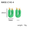 Wholesale Minimalist Ushaped Electroplated Stainless Steel Earrings For Women