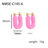 Wholesale Minimalist Ushaped Electroplated Stainless Steel Earrings For Women