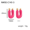 Wholesale Minimalist Ushaped Electroplated Stainless Steel Earrings For Women
