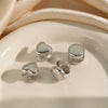 Wholesale Minimalist Versatile Polish Stainless Steel Heartshaped Earrings For Women