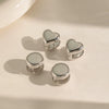 Wholesale Minimalist Versatile Polish Stainless Steel Heartshaped Earrings For Women
