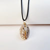 Wholesale Minimalist Waxed Leather Rope Natural Conch Shell Necklaces With Electroplated Gold Edge