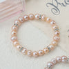 Wholesale Minimalist Women's Natural Freshwater Real Pearl Bracelet With Elastic Thread And Round Pattern