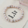 Wholesale Minimalist Women's Natural Freshwater Real Pearl Bracelet With Elastic Thread And Round Pattern