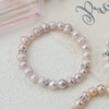 Wholesale Minimalist Women's Natural Freshwater Real Pearl Bracelet With Elastic Thread And Round Pattern