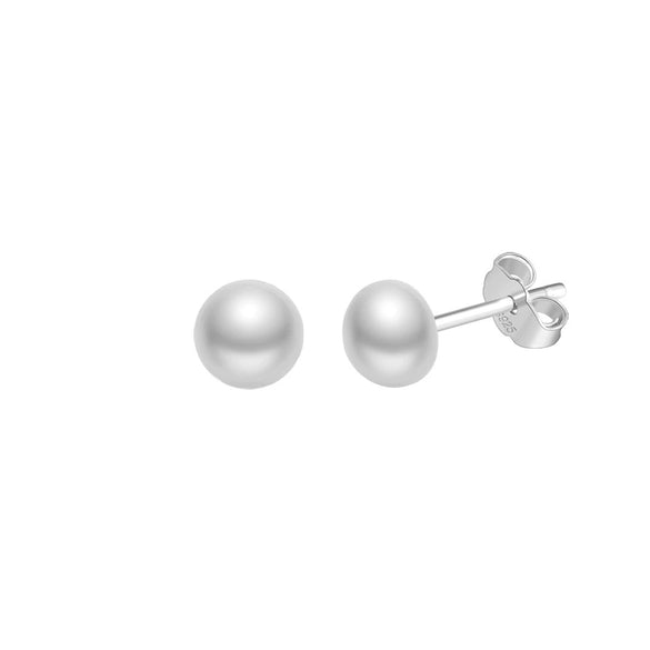 Wholesale Minimalist Women's S925 Sterling Silver Freshwater Pearl Earrings