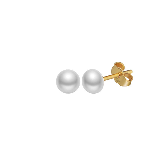 Wholesale Minimalist Women's S925 Sterling Silver Freshwater Pearl Earrings