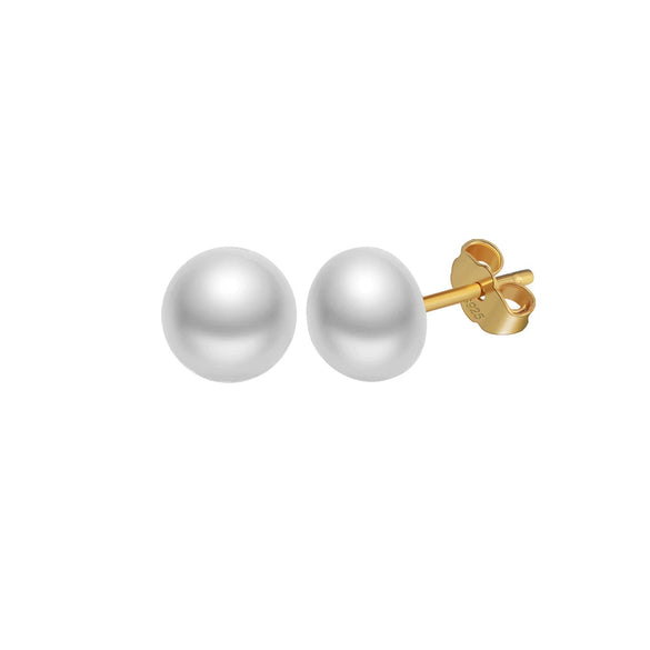 Wholesale Minimalist Women's S925 Sterling Silver Freshwater Pearl Earrings