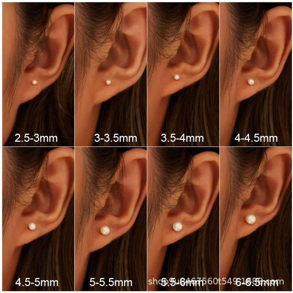 Wholesale Minimalist Women's S925 Sterling Silver Freshwater Pearl Earrings