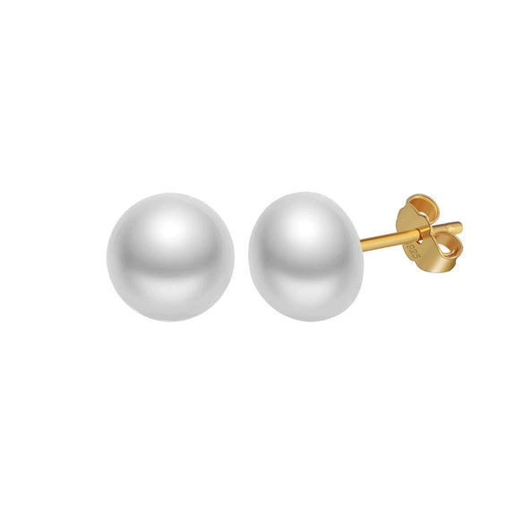 Wholesale Minimalist Women's S925 Sterling Silver Freshwater Pearl Earrings