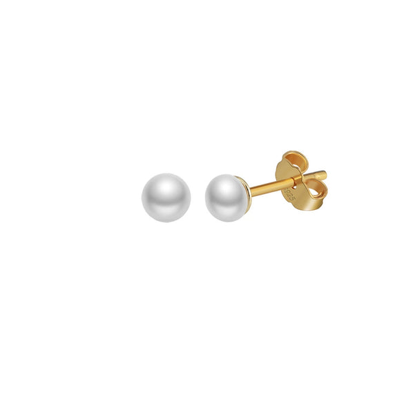 Wholesale Minimalist Women's S925 Sterling Silver Freshwater Pearl Earrings