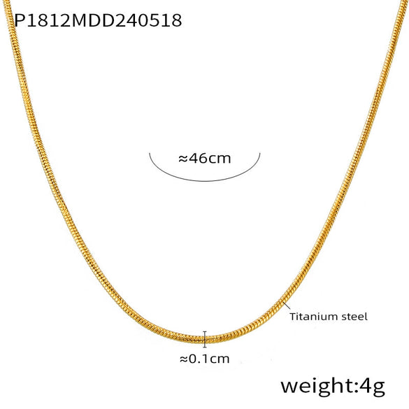 Wholesale Minimalistic Geometric 316L Stainless Steel Goldplated Necklace With Variety Of Chains