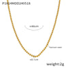 Wholesale Minimalistic Geometric 316L Stainless Steel Goldplated Necklace With Variety Of Chains