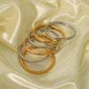 Wholesale Minimalistic Spiral Design Stainless Steel Bracelet Jewelry With Vacuum Real Gold Electroplating In Pvd Furnace
