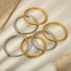 Wholesale Minimalistic Spiral Design Stainless Steel Bracelet Jewelry With Vacuum Real Gold Electroplating In Pvd Furnace