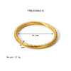 Wholesale Minimalistic Spiral Design Stainless Steel Bracelet Jewelry With Vacuum Real Gold Electroplating In Pvd Furnace