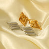 Wholesale Minimalistic Style Stainless Steel Earrings With Angel Wings Design Vacuum Real Gold Electroplating In Pvd Furnace For Women