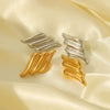 Wholesale Minimalistic Style Stainless Steel Earrings With Angel Wings Design Vacuum Real Gold Electroplating In Pvd Furnace For Women
