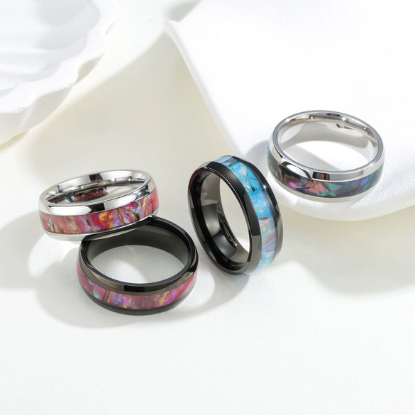 Wholesale Mixed Batch Geometric Titanium Steel Rings For Men And Women With Electroplating And Various Colors