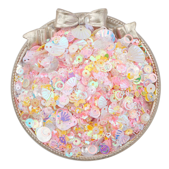 Wholesale Mixed Bead And Flash Sequins Handmade Clothing Accessories Simple Style