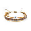 Wholesale Mixed Material Handwoven Geometric Lucky Devil's Eye Women's Bracelet