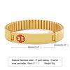 Wholesale 12Mm Stainless Steel Elastic Medical Sign Bracelet Unisex Geometric Fashion Bracelet