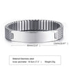Wholesale 12Mm Stainless Steel Elastic Medical Sign Bracelet Unisex Geometric Fashion Bracelet