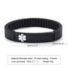 Wholesale 12Mm Stainless Steel Elastic Medical Sign Bracelet Unisex Geometric Fashion Bracelet