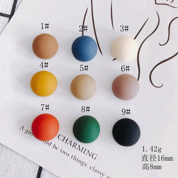 Wholesale Mobile Phone Case Accessories Matte Rubber Paint Resin Geometric Semicircle Acrylic