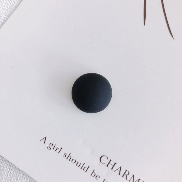 Wholesale Mobile Phone Case Accessories Matte Rubber Paint Resin Geometric Semicircle Acrylic
