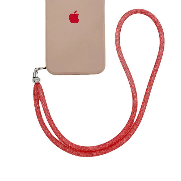 Wholesale Mobile Phone Hanging Rope Nylon Mesh With Acrylic Beads Handmade Unisex