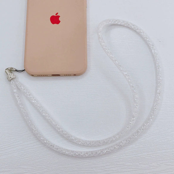 Wholesale Mobile Phone Hanging Rope Nylon Mesh With Acrylic Beads Handmade Unisex
