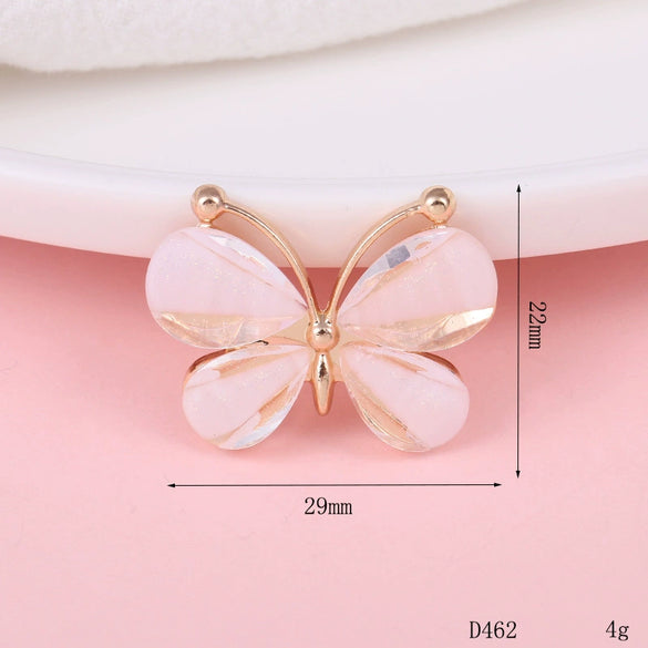 Wholesale Mobile Phone Shell Accessories Alloy Dripping Oil Butterfly Rhinestone Handmade Diamondembedded