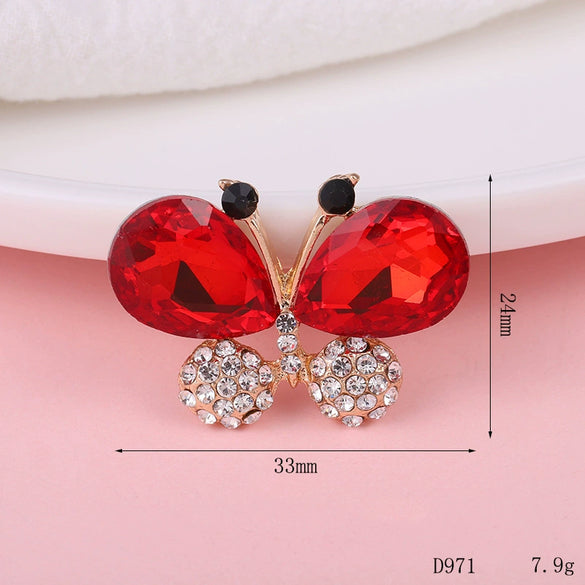 Wholesale Mobile Phone Shell Accessories Alloy Dripping Oil Butterfly Rhinestone Handmade Diamondembedded