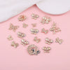 Wholesale Mobile Phone Shell Accessories Alloy Dripping Oil Butterfly Rhinestone Handmade Diamondembedded