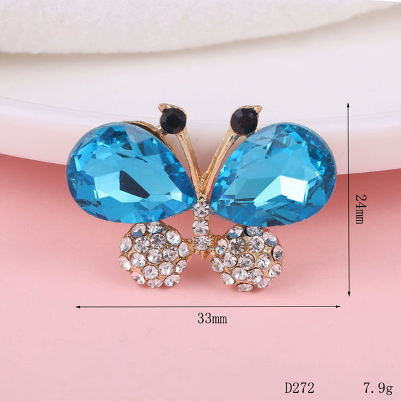 Wholesale Mobile Phone Shell Accessories Alloy Dripping Oil Butterfly Rhinestone Handmade Diamondembedded