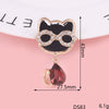 Wholesale Mobile Phone Shell Accessories Alloy Rhinestone Diamond With Cat Head Fox Pattern Electroplated