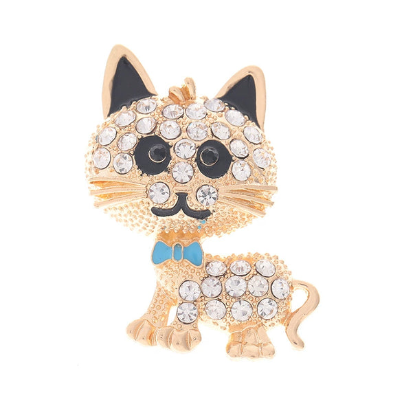 Wholesale Mobile Phone Shell Accessories Alloy Rhinestone Diamond With Cat Head Fox Pattern Electroplated