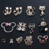 Wholesale Mobile Phone Shell Accessories Alloy Rhinestone Diamond With Cat Head Fox Pattern Electroplated