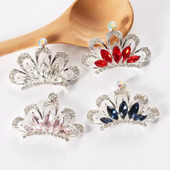 Wholesale Mobile Phone Shell Accessories Crown Style Alloy Rhinestone Full Diamond Encrusted Electroplated